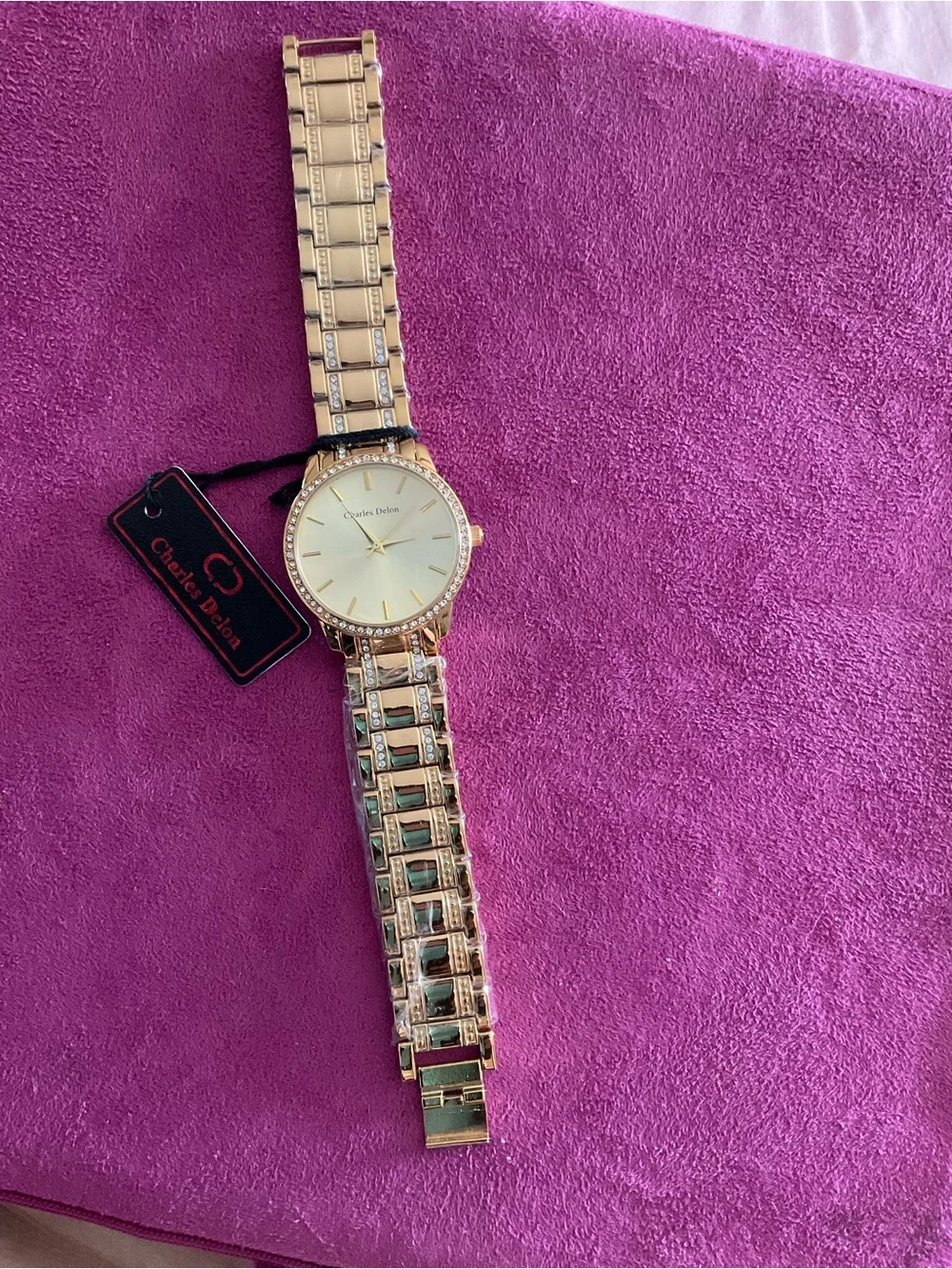 Women's Gold-Tone Crystal Accent Watch